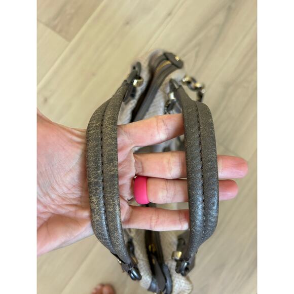 Coach Snakeskin Embossed Satchel, Gray Sage Python Print - Picture 8 of 11